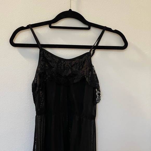 Vintage Sheer & Lace Mini Dress - Picture 2 of 5